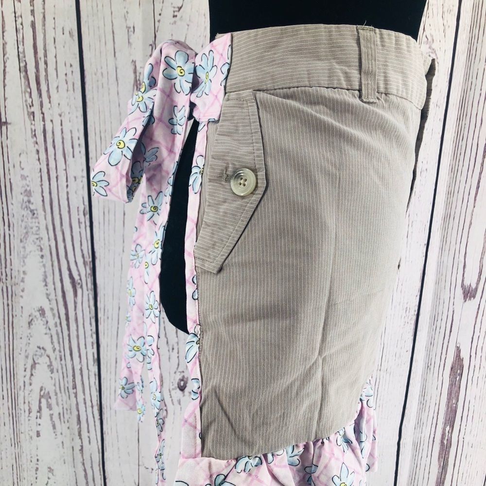 New Handmade Kitchen jean Apron Ruffled - Picture 2 of 3